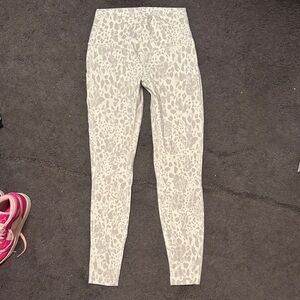 Lululemon Athletica Cream Leopard Print Leggings